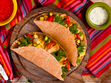 Taco de frango com wrap