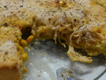 Quiche cremosíssima de frango e milho verde