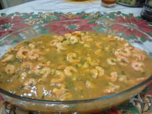 Peixe de forno ao molho de camarão