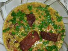 Canjiquinha com costelinha de porco defumada