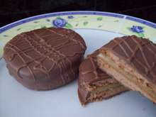 Alfajor de doce-de-leite à Laura