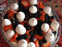 Merengue de frutas vermelhas