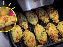 Bolinho de (resto de) arroz na airfryer pronto em 10 minutos e muito fácil de fazer: faça assim para não ficar seco