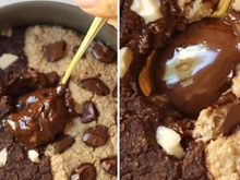 Parece brownie, tem gosto de cookie, mas é mingau assado: o café da manhã que virou minha sobremesa