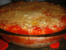 Arroz de forno à parmegiana