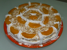 Torta de pêssego da Crocks