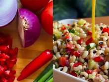 Essa salada de feijão fradinho com molho de mostarda e mel é o acompanhamento obrigatório nos churrascos da minha família