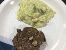 Risoto de queijo e alho poró
