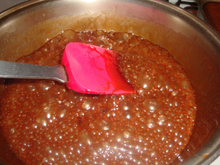 Calda quente de chocolate