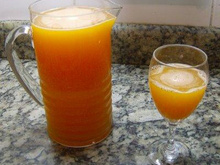 Suco de laranja e cenoura