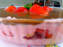 Pavê de morango com chocolate