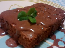 Brownie fino com amêndoas