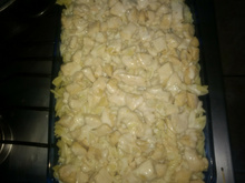 Macarrão com frango e molho branco