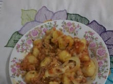 Nhoque de mandioca com iogurte