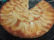 Torta invertida de banana ou maçã