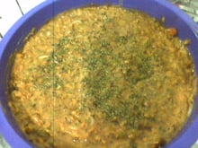 Macarrão com molho de estrogonofe de camarão