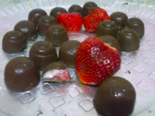 Bombom caseiro de morango