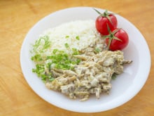 Strogonoff de bacalhau do TudoGostoso