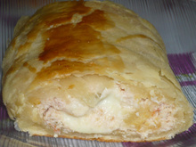Baguete folhada de frango com catupiry