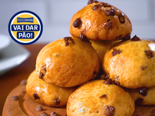 Pão caseiro com gotas de chocolate