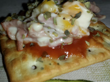 Pizza de bolacha água e sal