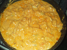 Camarão com requeijão