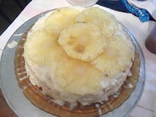 Bolo cremoso de abacaxi da Mah