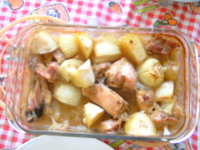 Frango ao creme de cebola