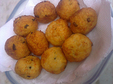 Bolinho de arroz com farinha de mandioca