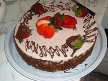 Torta mousse de morango