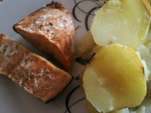 Salmão com batata