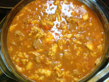 Frango assado com leite de coco