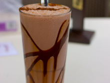 Batida de banana com achocolatado