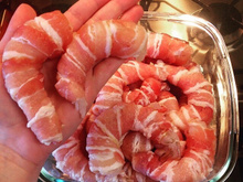 Enrolado de camarão com bacon