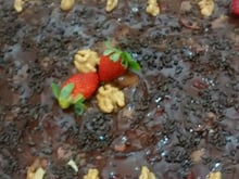 Pavê de chocolate com morango
