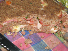 Quibe assado recheado