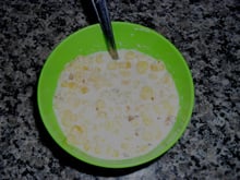 Canjica com amendoim