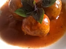 Almôndegas de carne de soja