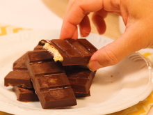 Barra de chocolate recheada