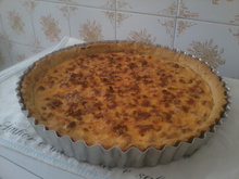 Torta de queijo com calabresa