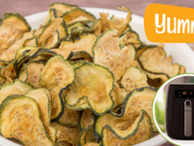 Chips de Abobrinha na air fryer é o crocante saudável que você queria pra beliscar ou incrementar o almoço