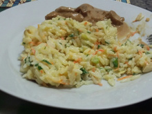 Risoto de champignon com arroz normal