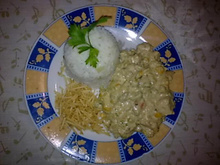 Frango com creme de leite e milho verde