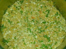 Farofa com creme de cebola