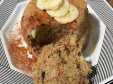 Bolo de banana de caneca micro-ondas