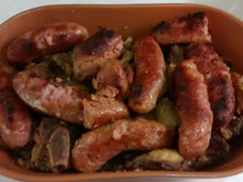 Costela na pressão com lingüiça