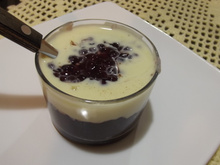 Sagu de vinho com creme