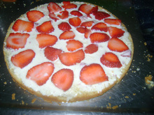 Bolo de morangos com creme de limão