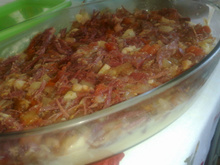 Escondidinho de carne seca com requeijão