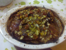 Fígado bovino assado